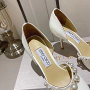 Jimmy Choo White Aurelie Pearl - 5