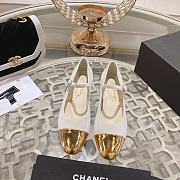 Chanel Gold/ White Ballet Sandals  - 1