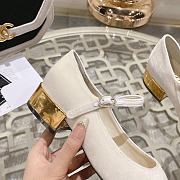 Chanel Gold/ White Ballet Sandals  - 5