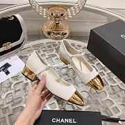 Chanel Gold/ White Ballet Sandals  - 4