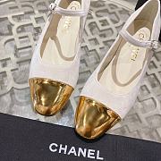 Chanel Gold/ White Ballet Sandals  - 3