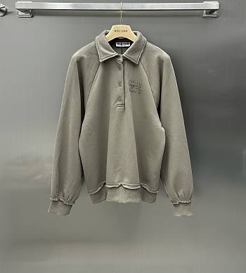 Miumiu Grey Sweatshirt & Short Pants