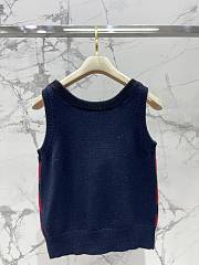 Miumiu Red/Navy Wool Vest - 3