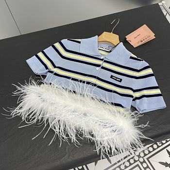 Miumiu Silk & Cotton Knit Polo Set