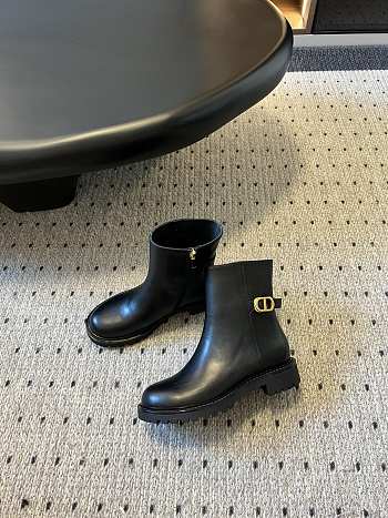 Dior 30 Montaigne Ankle Boot Black Calfskin
