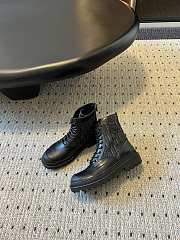 Dior Black Smooth Calfskin&Oblique Jacquard Ankle Boot - 1