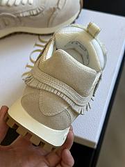 Dior Ecru Suede Calfskin and Mesh Sneakers - 4