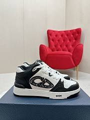 Dior B57 Low-Top Sneaker Black and White Smooth Calfskin - 1