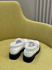 Dior Boy Loafers White Calfskin & White Shearling - 4