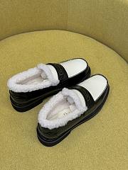 Dior Boy Loafers Bicolor Calfskin & White Shearling - 3