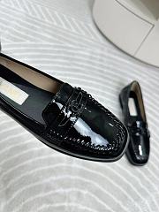 Chanel Shiny Black Oxford Loafers  - 3