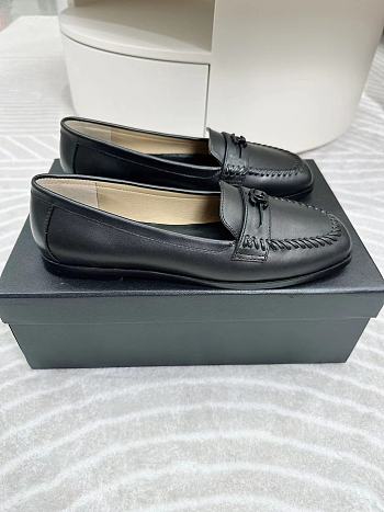 Chanel Black Oxford Loafers