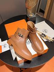 Hermes Brown Veo Ankle Boots - 1