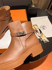 Hermes Brown Veo Ankle Boots - 4