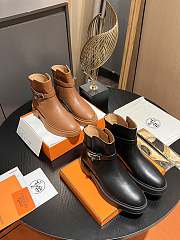 Hermes Brown Veo Ankle Boots - 5