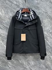 Bubbery Vintage Black Hooded Down Jacket - 1