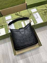 Gucci Black Leather Handbag - 25x21x9cm - 5
