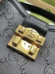 Gucci Black Leather Handbag - 25x21x9cm - 3