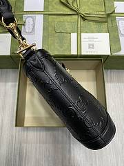 Gucci Black Leather Handbag - 25x21x9cm - 2