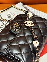 Chanel 23P Black Mini Flap Bag - 12.5x16x4.5cm - 5