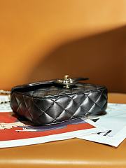 Chanel 23P Black Mini Flap Bag - 12.5x16x4.5cm - 2