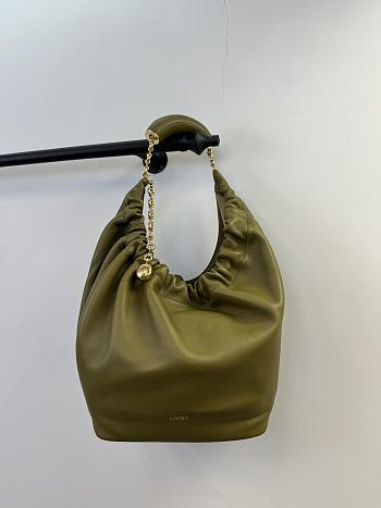 Loewe Medium Squeeze Olive Bag - 34x33x13.5cm