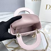 Mini Lady Dior Bag Pink Cannage Lambskin - 17x15x7cm - 2