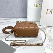 Dior Lady Brown Leather Mini 17cm - 5