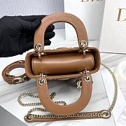 Dior Lady Brown Leather Mini 17cm - 4