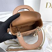 Dior Lady Brown Leather Mini 17cm - 3
