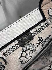 Dior Tote Beige Butterfly Bandana Embroidery - 41x35x18cm - 5