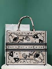 Dior Tote Beige Butterfly Bandana Embroidery - 41x35x18cm - 4