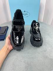 Prada Monolith Black Chunky-sole Leather Loafers - 2