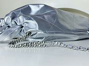 Chanel 22 Silver Leather Bucket Bag - 51x40x9cm  - 3