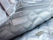 Chanel 22 Silver Leather Bucket Bag - 51x40x9cm  - 2