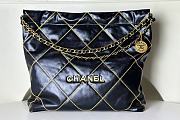  Chanel 22 Black Smooth Leather - 39x42x8cm - 1