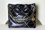 Chanel 22 Medium Black Smooth Leather - 35x37x7cm - 1