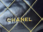 Chanel 22 Medium Black Smooth Leather - 35x37x7cm - 3