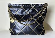 Chanel 22 Medium Black Smooth Leather - 35x37x7cm - 2