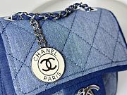 Chanel Vintage Blue Denim Flap Bag 17cm - 3