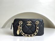 Chanel Black Gold Pebbled Cowhide Bag - 18x11x4cm - 1