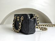 Chanel Black Gold Pebbled Cowhide Bag - 18x11x4cm - 3