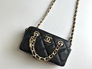 Chanel Black Gold Pebbled Cowhide Bag - 18x11x4cm - 2