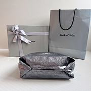 Balenciaga Grey Silver Bucket Bag - 32x27x10cm - 5