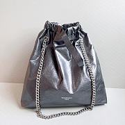 Balenciaga Large Grey Silver Bucket Bag - 46x39x14cm - 1