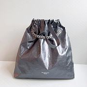 Balenciaga Large Grey Silver Bucket Bag - 46x39x14cm - 2