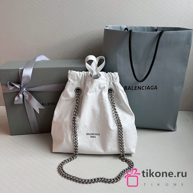 Balenciaga Small White Crush Tote - 32x27x10cm - 1