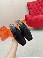 Hermes Black Mastic Groupie Mule - 1