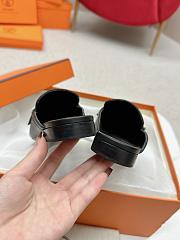 Hermes Black Mastic Groupie Mule - 3