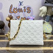 Louis Vuitton White Leather Coussin Hand Bag - 26x20x12cm - 1